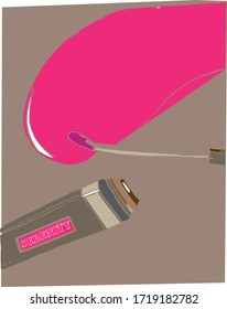 Gráfica de vectores con maquillaje pintado Diseño de contrastes gráficos de tendencia glamour estilo sin fisuras. Elementos aislados. cerrar. concepto