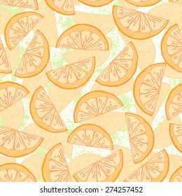 vector hand drawn graphical citrus orange fruit print 