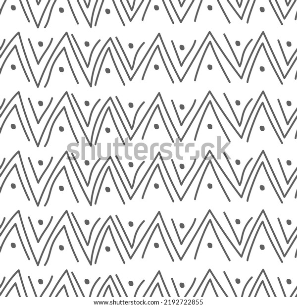 Vector. Hand drawn gray, black and white
geometric pattern. Monochrome abstract outline chevron, checkmarks,
zigzag. Repeating geometric texture, geometric shape. Mosaic
abstract background.
Dividers.