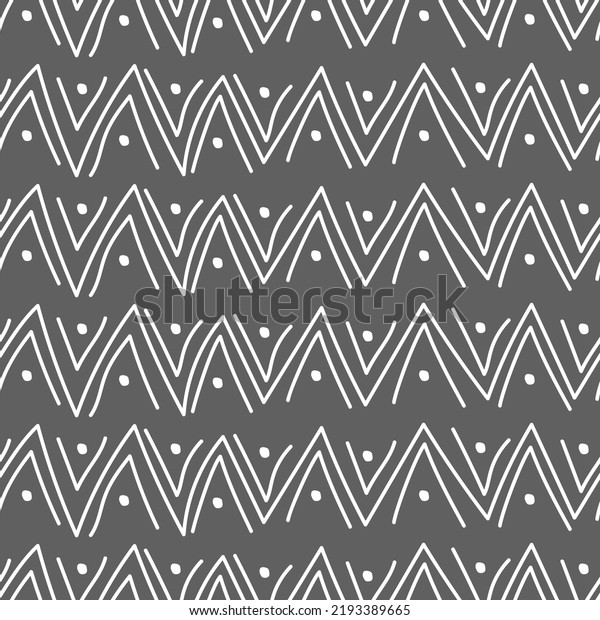 Vector. Hand drawn gray, black and white\
geometric pattern. Monochrome abstract outline chevron, checkmarks,\
zigzag. Repeating geometric texture, geometric shape. Mosaic\
abstract background.\
Dividers.