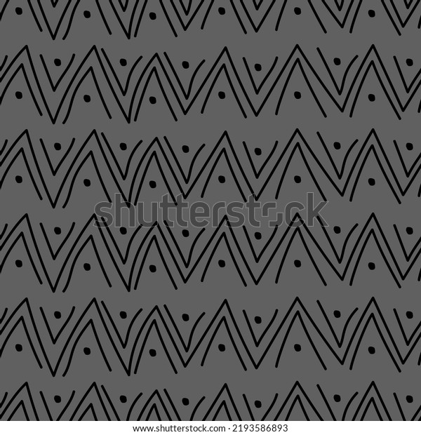 Vector. Hand drawn gray, black and white
geometric pattern. Monochrome abstract outline chevron, checkmarks,
zigzag. Repeating geometric texture, geometric shape. Mosaic
abstract background.
Dividers.