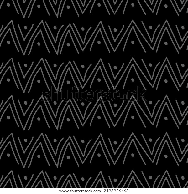 Vector. Hand drawn gray, black and white\
geometric pattern. Monochrome abstract outline chevron, checkmarks,\
zigzag. Repeating geometric texture, geometric shape. Mosaic\
abstract background.\
Dividers.