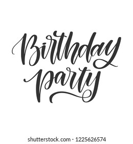 Vector hand drawn greeting card - Birthday party