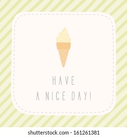 Vector hand drawn greeting card Have a nice day