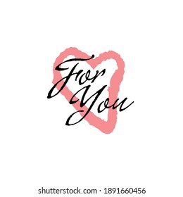 Tarjeta de saludo con mano vectora - Te amo.