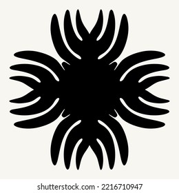 Vector hand drawn groovy minimalistic illustration. Creative abstract artwork . Template for card, poster, banner, print for t-shirt, pin, badge, patch.