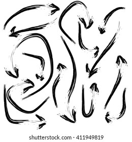 Vector Hand Drawn Grunge Arrows Collection 