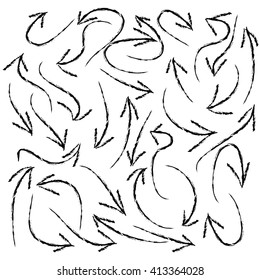 Vector Hand Drawn Grunge Arrows Collection
