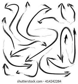 Vector Hand Drawn Grunge Arrows Collection