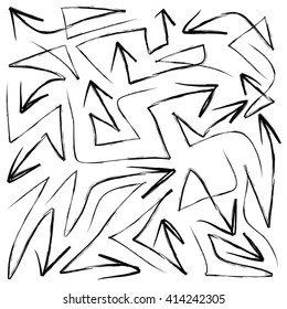Vector Hand Drawn Grunge Arrows Collection