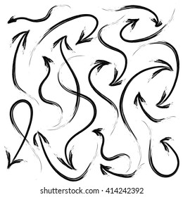 Vector Hand Drawn Grunge Arrows Collection