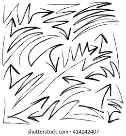 Vector Hand Drawn Grunge Arrows Collection