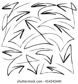 Vector Hand Drawn Grunge Arrows Collection