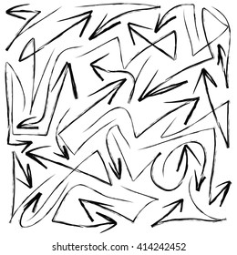 Vector Hand Drawn Grunge Arrows Collection