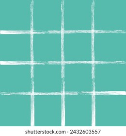 Vector hand drawn grunge checkered pattern. Doodle Plaid geometrical brush texture. Crayon Crossing lines. Abstract cute delicate pattern ideal for fabric, textile, wallpaper.