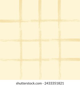 Vector hand drawn grunge checkered pattern. Doodle Plaid geometrical brush texture. Crayon Crossing lines. Abstract cute delicate pattern ideal for fabric, textile, wallpaper.
