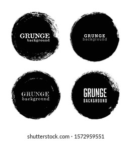 Vector Hand Drawn Grunge Circle Frame.