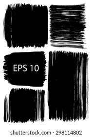 vector hand drawn grunge dry brush smears for background