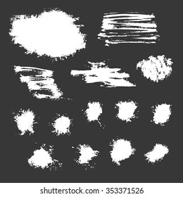Vector hand drawn grunge stains, background, brush strokes.