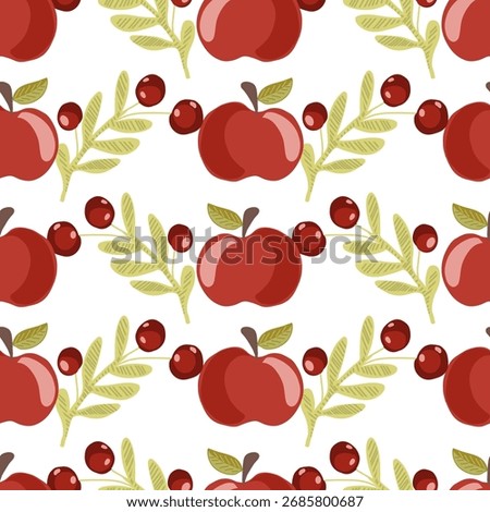 Vector hand drawn Halloween seamless pattern with fall leaves and pumpkins.	