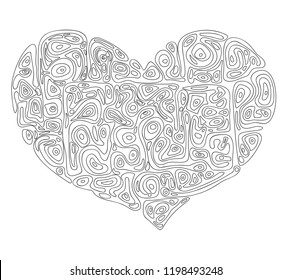 Vector hand drawn heart, abstract  style, fantasy, occultism, tattoo art, template for card, poster banner print for t-shirt.
