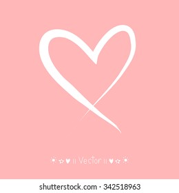 Vector hand drawn heart - calligraphy, Illustration EPS10 great for any use.