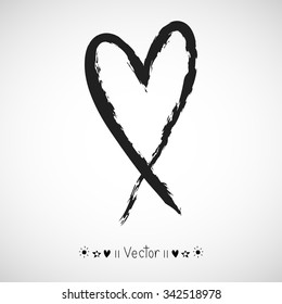 Vector hand drawn heart - calligraphy, Illustration EPS10 great for any use.