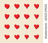 Vector Hand Drawn Heart Icon Collection