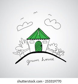 vector hand drawn heart of love 