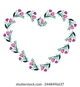 vector hand drawn hearts border and frame.