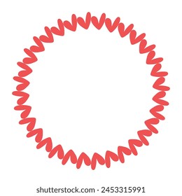 Vektorgrafik Handgezeichnete Herzrahmen und Rahmen.