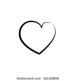 Vector hand drawn hearts set