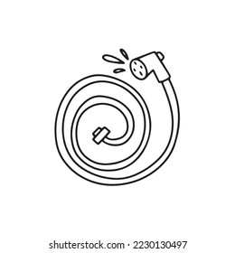 Vector hand drawn hose. Isolated on white background drawing for prints and posters