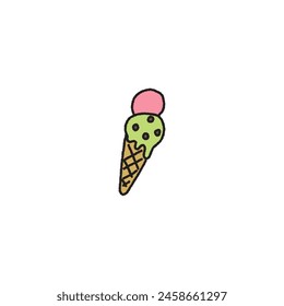 Vector hand drawn icecream icon