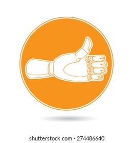 Vector hand drawn icon like thumb. Perfect element for your business and motivational info-graphics. Ease recolor.