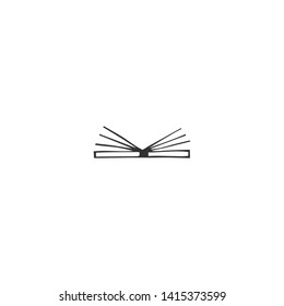 Vector hand drawn icon, open book. Publishing, writing and copywrite theme. For business identity and branding, for writers, copywriters and publishers, for journalists and bloggers.