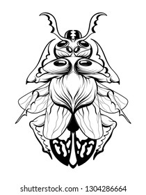 Baphomet Vector Illustration Engraving Technique Demon Stock Vector ...