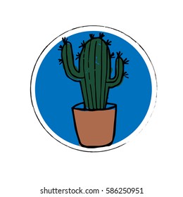 Vector hand drawn illustration of cactus