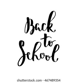 Vector hand drawn illustration calligraphy lettering back to school.