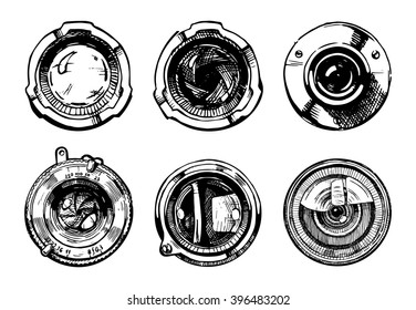 Lens Drawing - Lens Drawing Royalty Free Cliparts Vectors And Stock