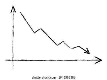vector hand drawn illustration of chart on the blank school notebook