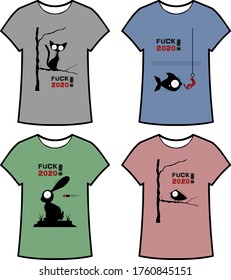  Vektor handgezeichnet Illustration Design. Silhouette Stil T-Shirt Druck.