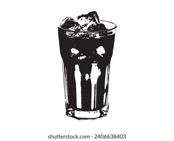 Vector hand drawn illustration with drinks. Sketch. Vintage, retro style food. Vector illustration. Ink drawing drinks.
