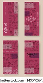 Vector hand drawn illustration with fast food. Restaurant menu. Chalkboard. Sketch.