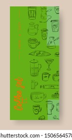 Vector hand drawn illustration with fast food. Restaurant menu. Chalkboard. Sketch.