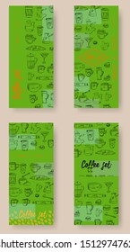 Vector hand drawn illustration with fast food. Restaurant menu. Chalkboard. Sketch.