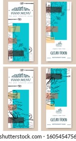 Vector hand drawn illustration with fast food. Restaurant menu. Chalkboard. Sketch.