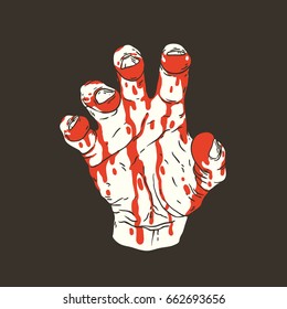 Vector hand drawn illustration of the hand gesture Agrrr