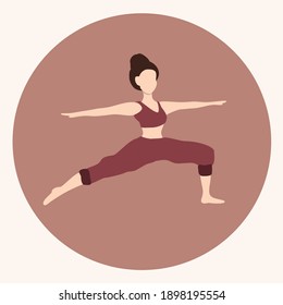 vector hand drawn illustration - girl girl doing yoga. woman keeps balance. illustration for websites, magazines and applications