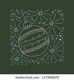 Vector hand drawn illustration for greeting card.